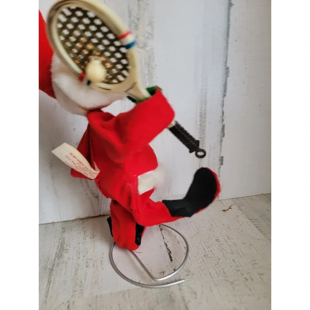 Annalee tennis player Santa Claus Xmas mobility doll vintage home decor